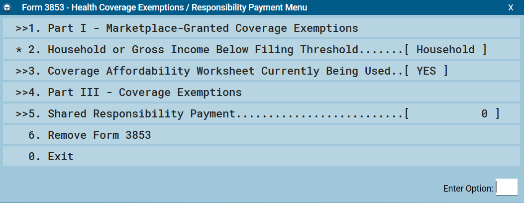 Desktop: California Form 3853 - Health Coverage Exemptions and 