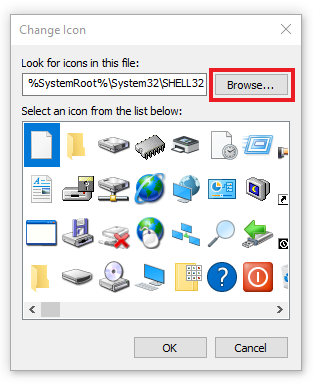 Icon Browser Window