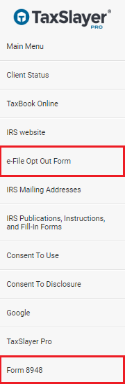 ProWeb: Form 8948 - Preparer Explanation for Not filing Electronically ...